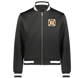Knights Templar Jacket - Black With White Trim & Embroidered Emblem - Bricks Masons