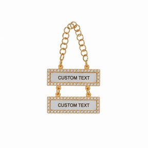 Universal Jewel Bars - Gold Plating With Custom Engraving