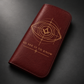 Master Mason Blue Lodge Glasses Case - Burgundy Nappa Leather To See Is To Know