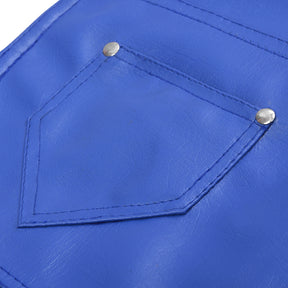 Master Mason Blue Lodge Work Apron - Blue Leather Square and Compass G - Bricks Masons