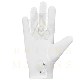 Past Thrice Illustrious Master Council Gloves - White Cotton - Bricks Masons