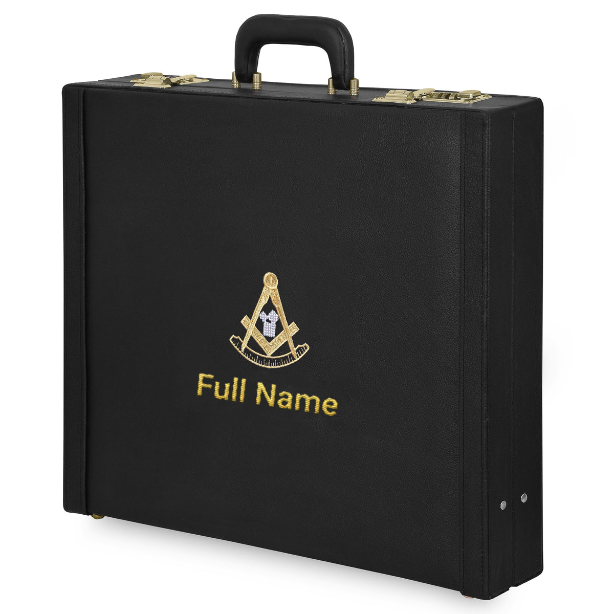 Past Master Craft Apron Case - Gold Machine Embroidery Various Sizes & Materials - Bricks Masons