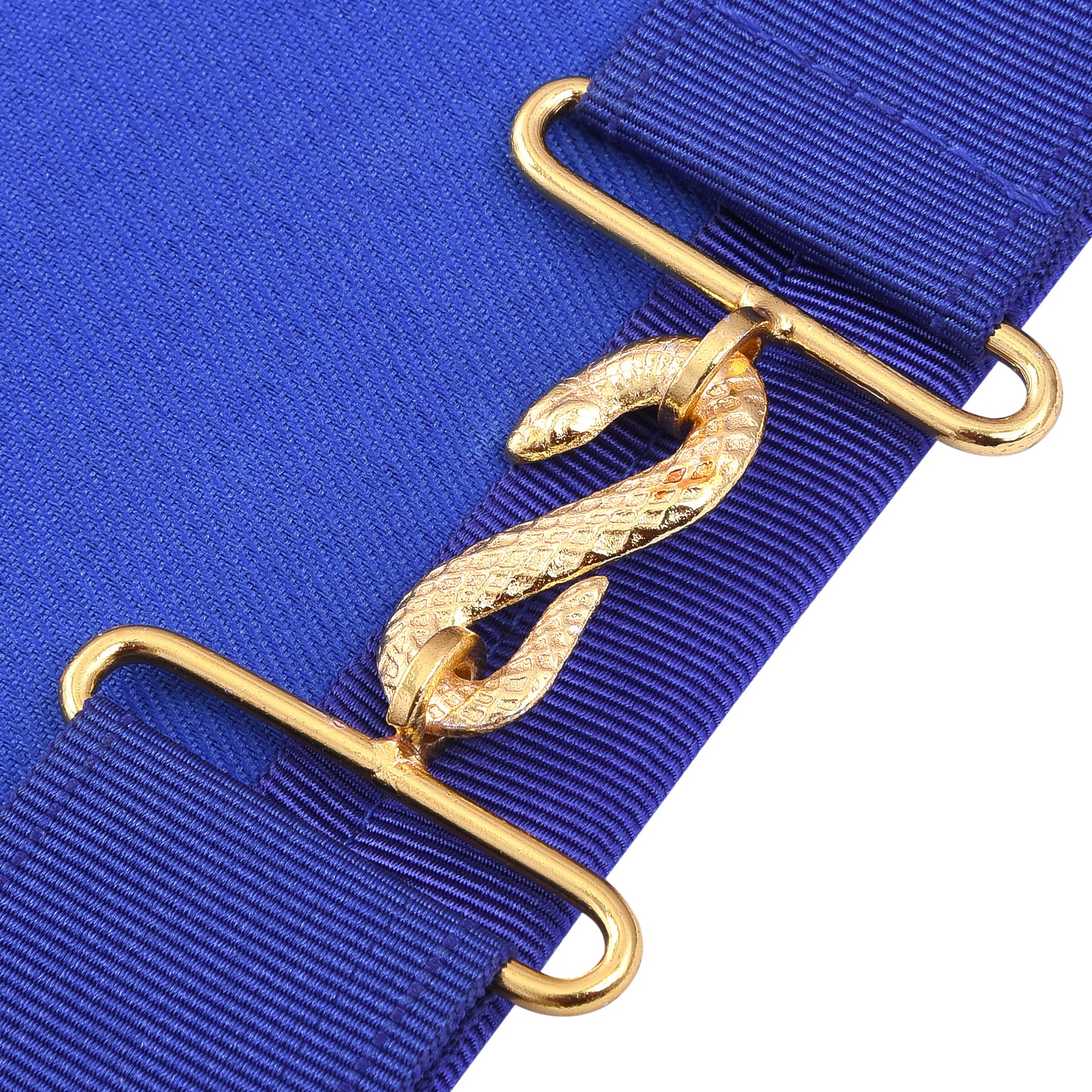 Past Master Blue Lodge California Regulation Apron - Gold Bullion With Golden Braid Fringe - Bricks Masons