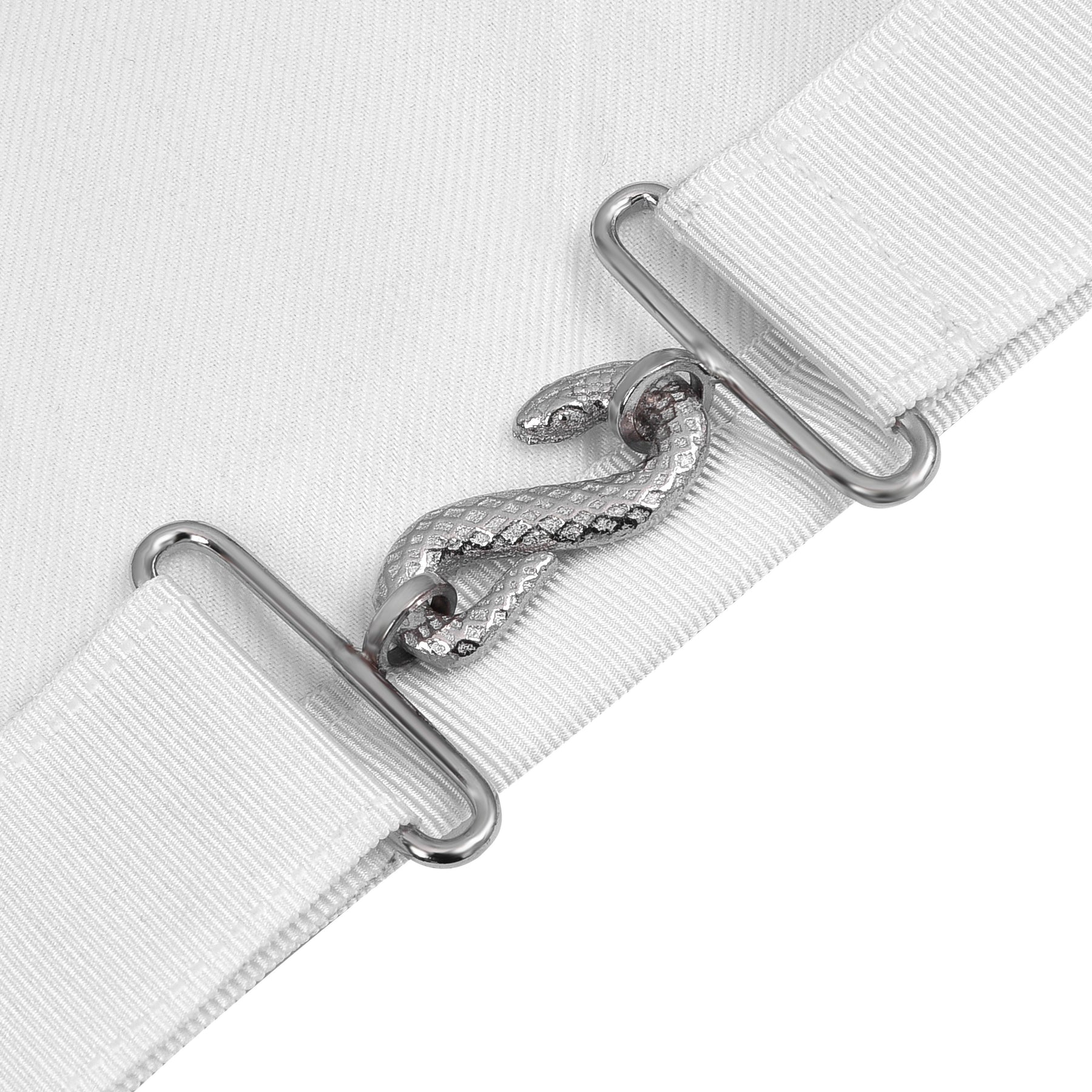 Royal Scofield Society Apron - White & Blue Machine Embroidery - Bricks Masons