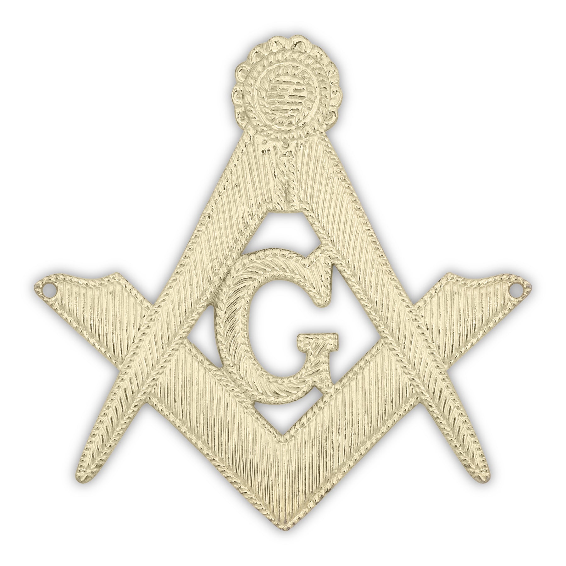 Master Mason Blue Lodge Collar Jewel - Gold Plated Square & Compass With G - Bricks Masons