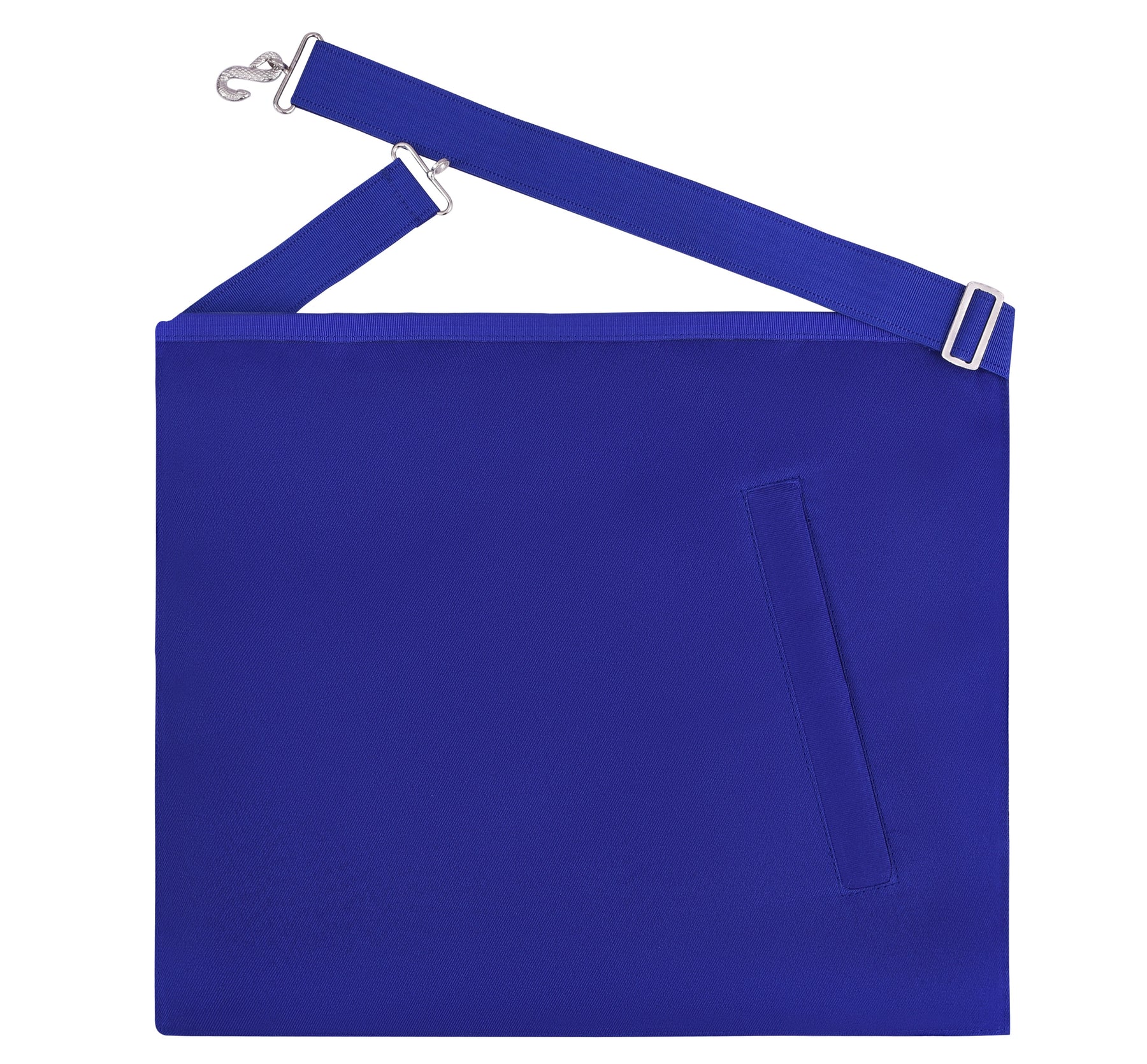 Past Master Blue Lodge Apron - Royal Blue Square & Quadrant With Sun - Bricks Masons