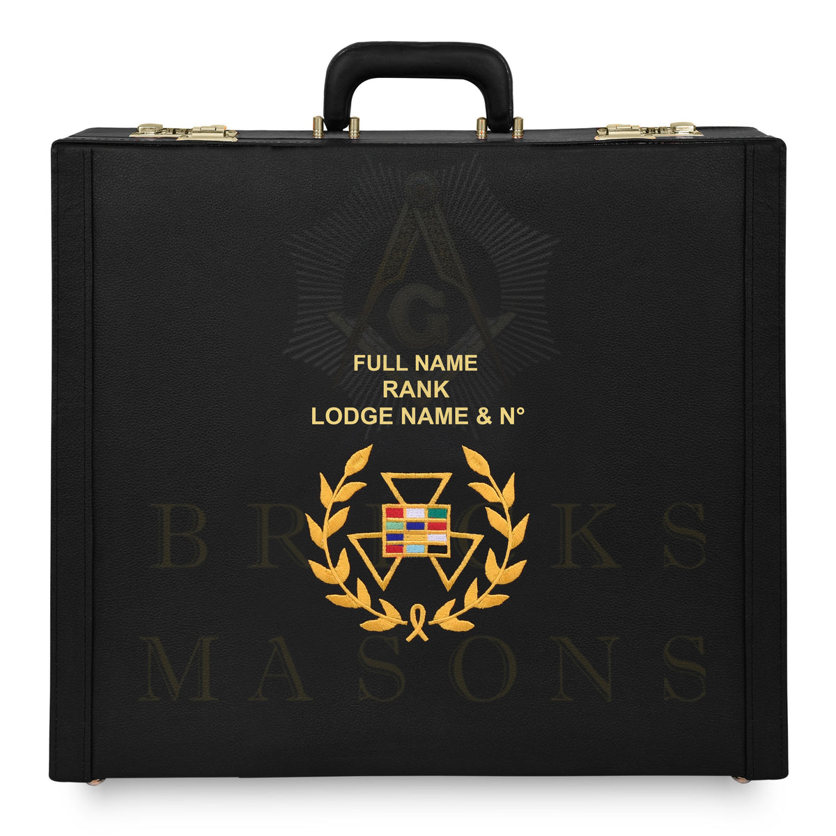 Past Grand High Priest Royal Arch Chapter Apron Case - Gold Machine Embroidery With Red Interior Various Sizes - Bricks Masons