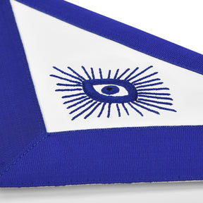 Junior Warden Blue Lodge Officer Apron - Royal Blue Borders