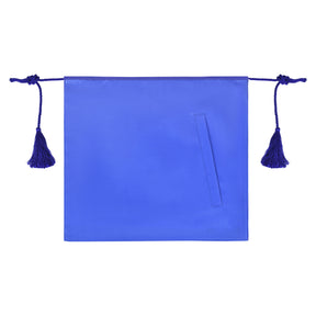 Past Master Blue Lodge Apron - White Cotton With Blue Tassels - Bricks Masons
