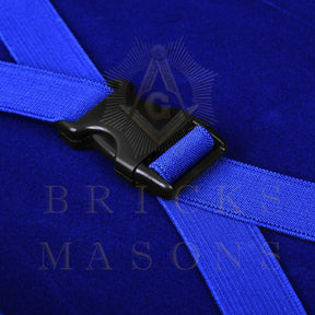 Master Mason Blue Lodge Apron Case - Machine Embroidery Gold Square & Compass G Various Sizes & Materials - Bricks Masons