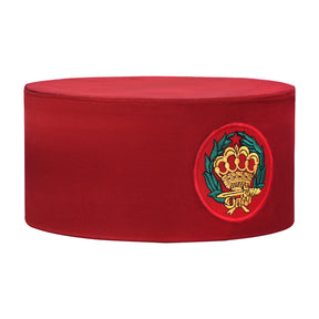 Order Of The Amaranth Crown Cap - Red Silk - Bricks Masons