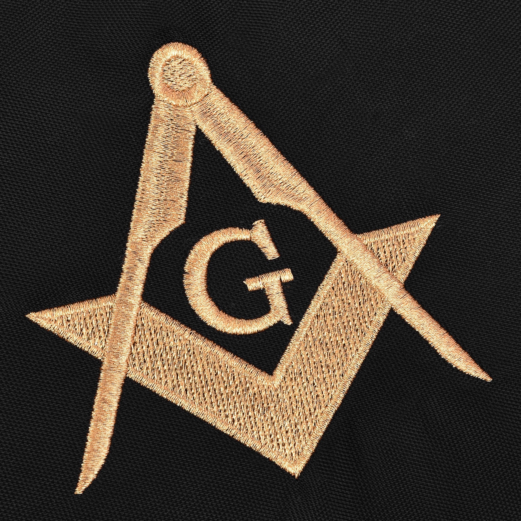 Master Mason Blue Lodge Apron Case - Black Cordura Fabric With Gold Emblem - Bricks Masons