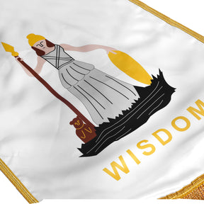 Wisdom Order Of The Amaranth Banner - Printed With Gold Braid & Fringe - Bricks Masons
