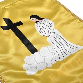 Faith Order Of The Amaranth Banner - Printed With Gold Braid & Fringe - Bricks Masons