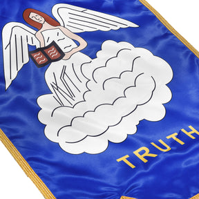 Truth Order Of The Amaranth Banner - Printed With Gold Braid & Fringe - Bricks Masons