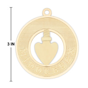 District Grand Conductor of the Council Royal & Select Masters Officer Collar Jewel - MIDDLESEX Gold Plated - Bricks Masons