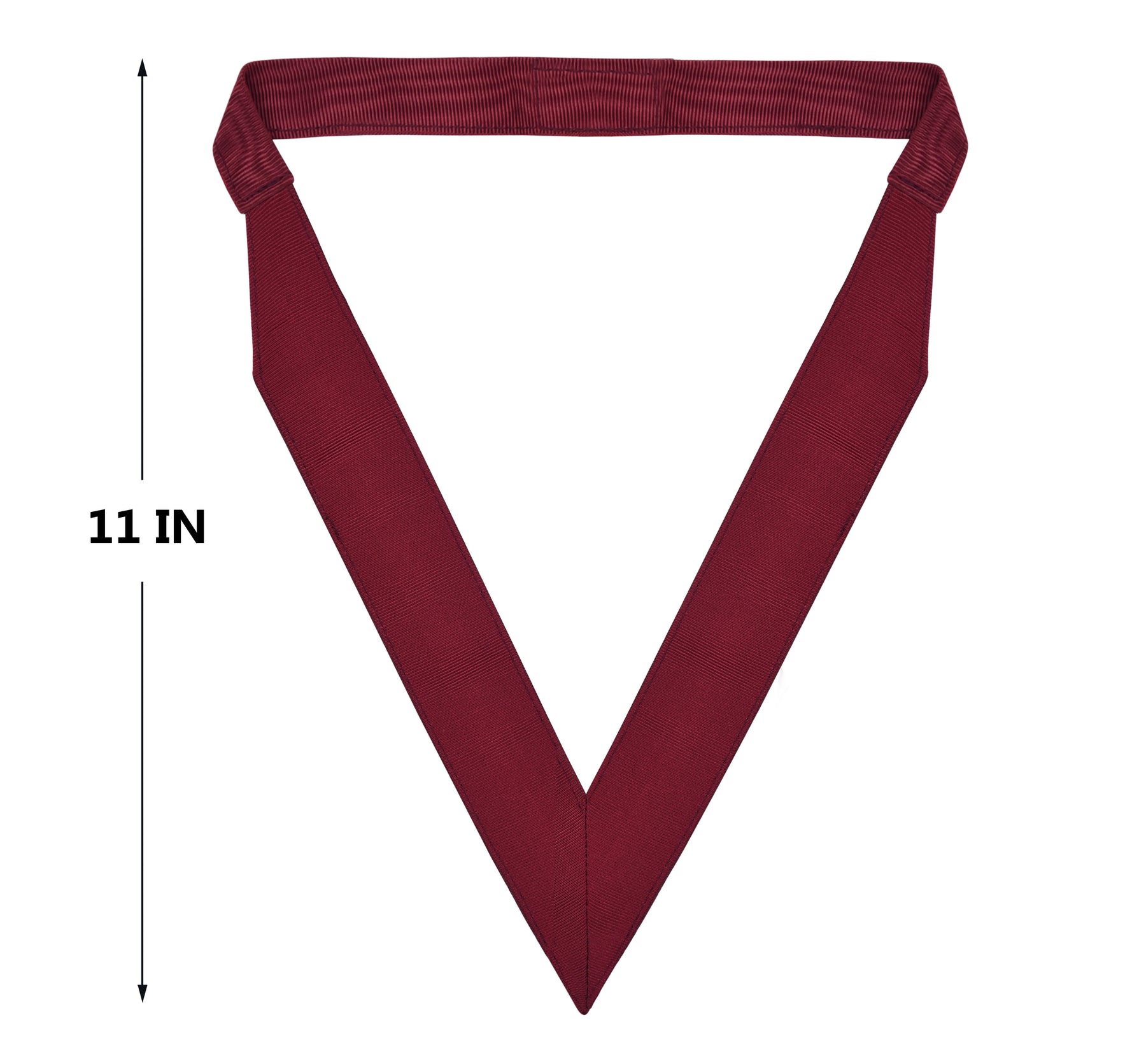 District Royal & Select Masters Officer Collar - Maroon Grosgrain Ribbon with Adjustable Velcro Closure - Bricks Masons