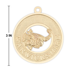 District Grand Manciple Royal & Select Masters Officer Collar Jewel - Warwickshire Gold Plated - Bricks Masons