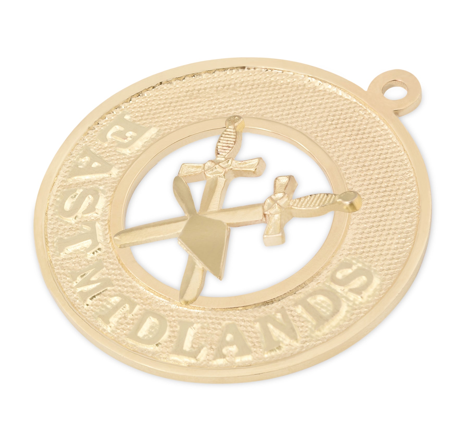 District Grand Captain of Guard Royal & Select Masters Officer Collar Jewel - East Midlands Gold Plated - Bricks Masons