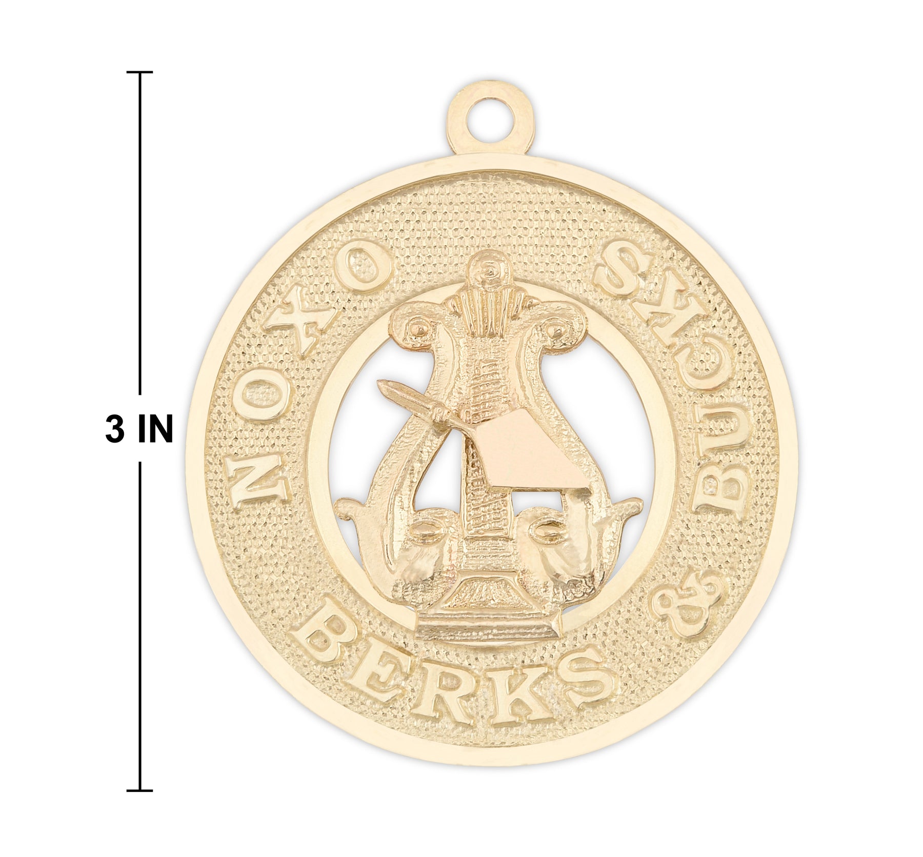 District Grand Organist Royal & Select Masters Officer Collar Jewel - BERKS & BUCKS Oxfordshire Berkshire Gold Plated - Bricks Masons