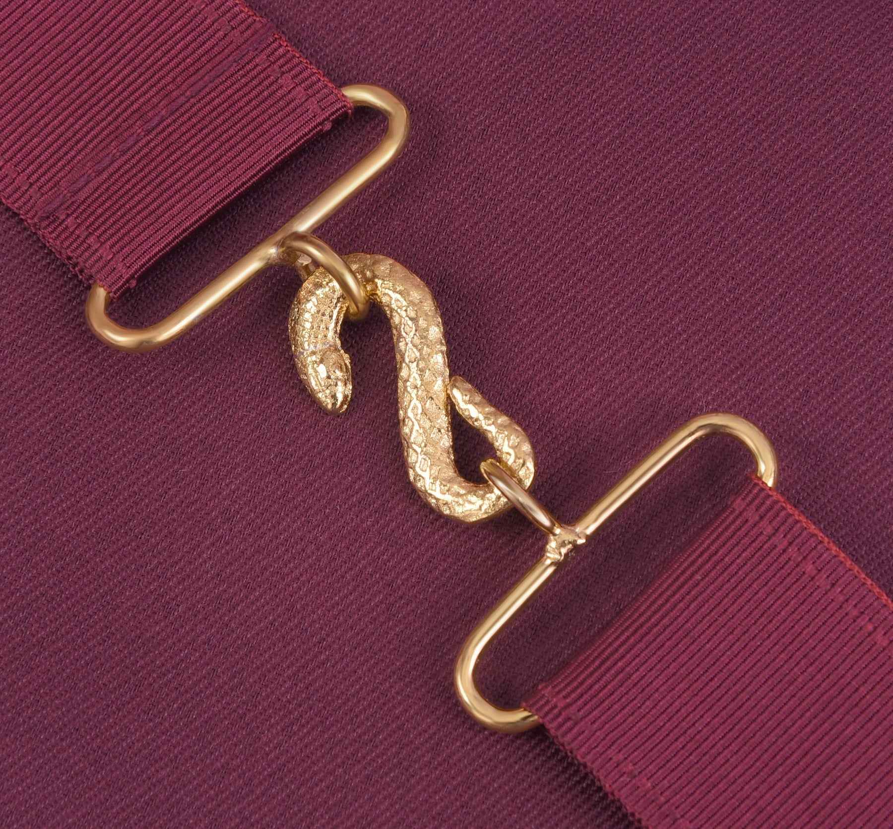 Grand Sentinel Royal & Select Masters Apron - Maroon Velvet With Gold Bullion Hand Embroidery - Bricks Masons
