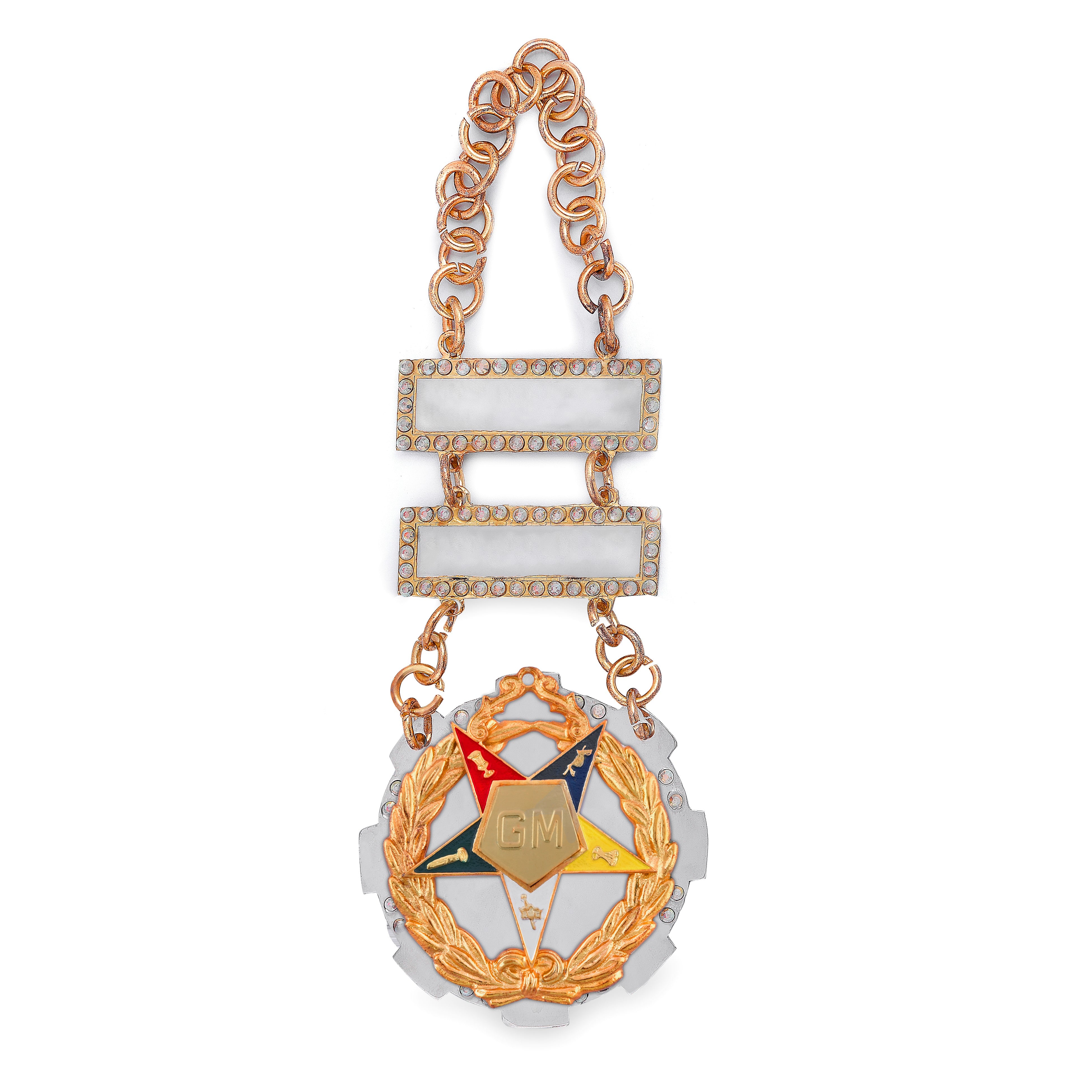 Grand Matron OES Officer Collar Jewel - Gold Plated With Two Engravable ...