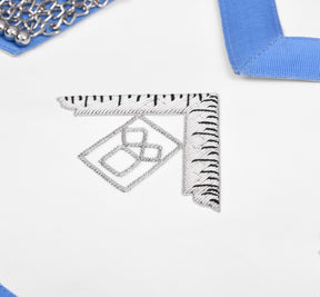 Past Master Craft Apron - Euclid’s 47th Problem Hand Bullion Embroidery - Bricks Masons