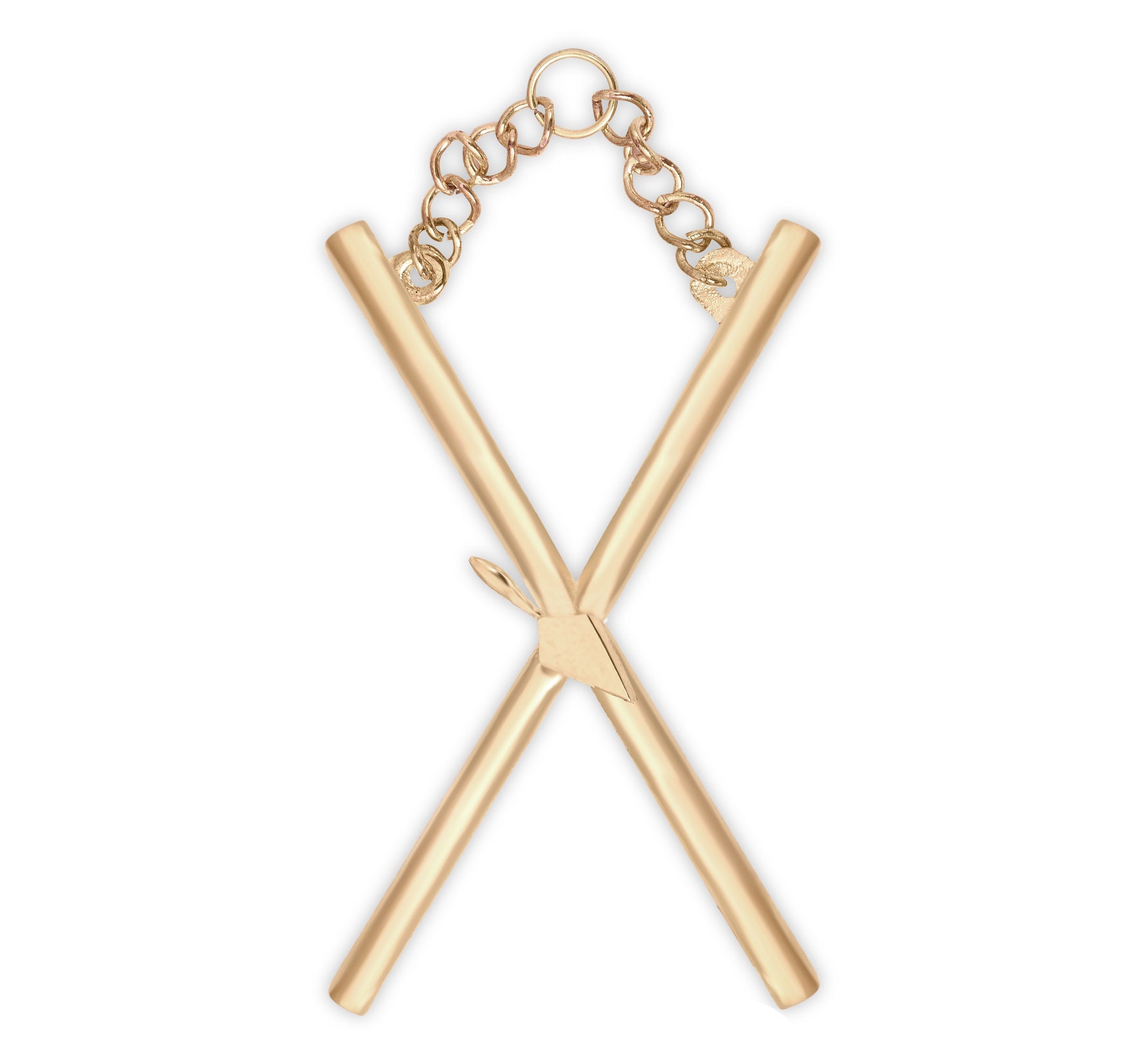 Director of Ceremonies Royal & Select Masters Officer Collar Jewel - Solid Brass Gold Plated - Bricks Masons