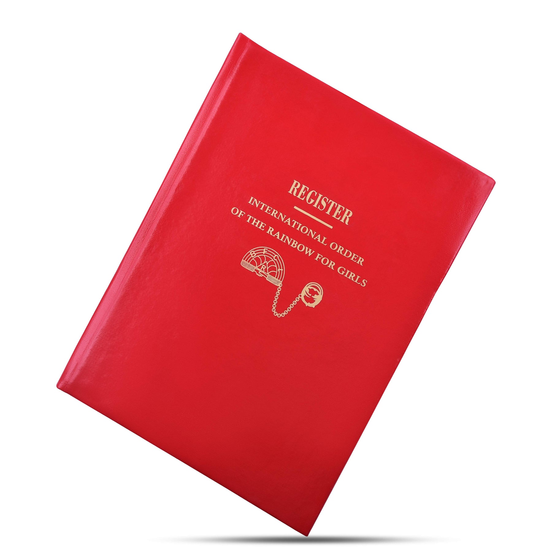 International Order of The Tainbow For Girls Register - Red Cover With Customizable Pages - Bricks Masons