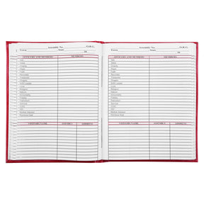 International Order of The Tainbow For Girls Register - Red Cover With Customizable Pages - Bricks Masons