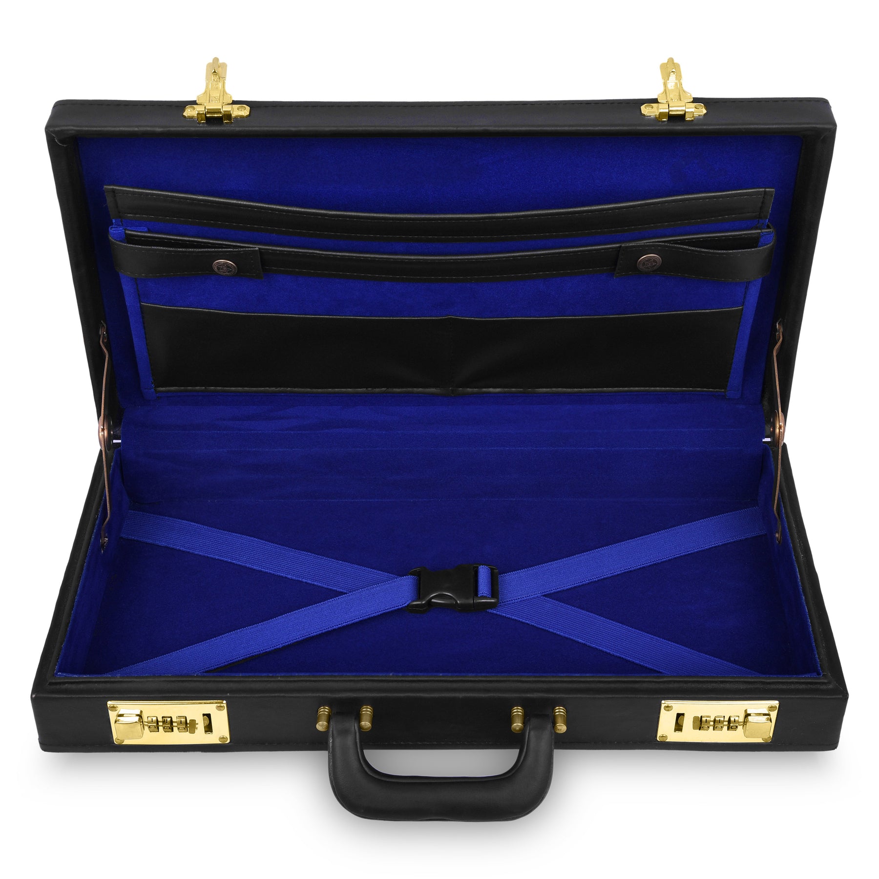 Past Master Blue Lodge Apron Case - Metal Plate Personalization Half Size - Bricks Masons