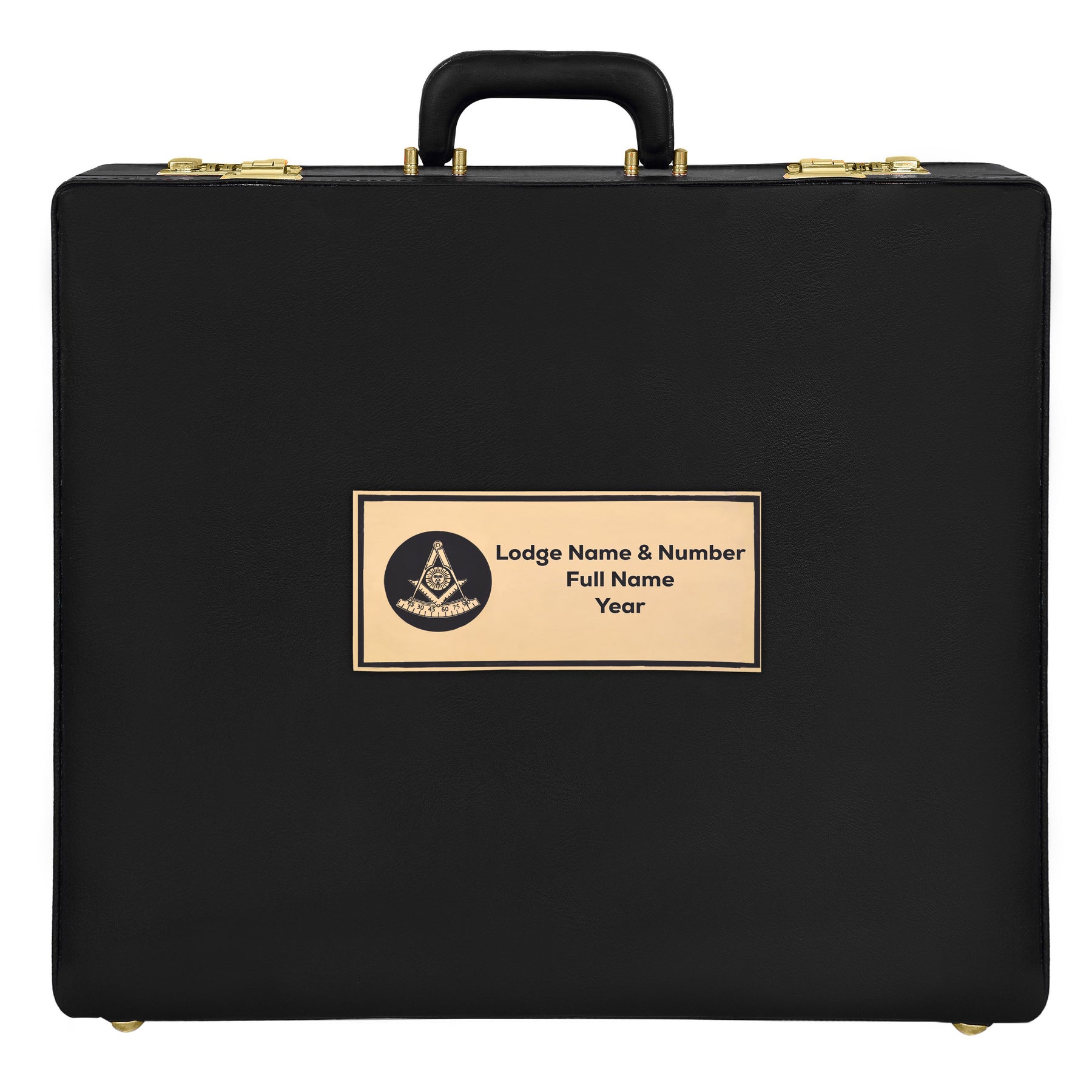 Past Master Blue Lodge Apron Case - Metal Plate Personalization MM/WM SIZE - Bricks Masons