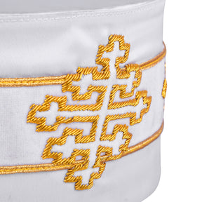 Sovereign Grand Commander 33rd Degree Scottish Rite Crown Cap - Hand Embroidery Gold Bullion - Bricks Masons