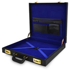 Past Master Blue Lodge Apron Case - Metal Plate Personalization GRAND SIZE - Bricks Masons