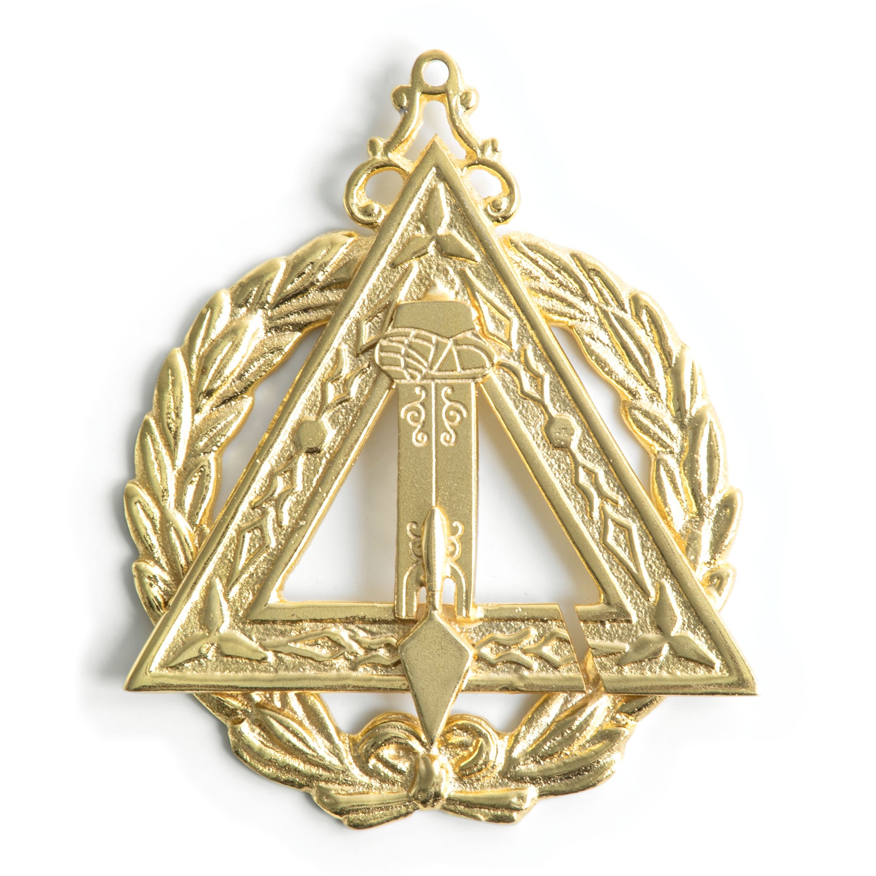 Grand Conductor Of Work Royal & Select Masters Officer Collar Jewel - Gold Plated - Bricks Masons