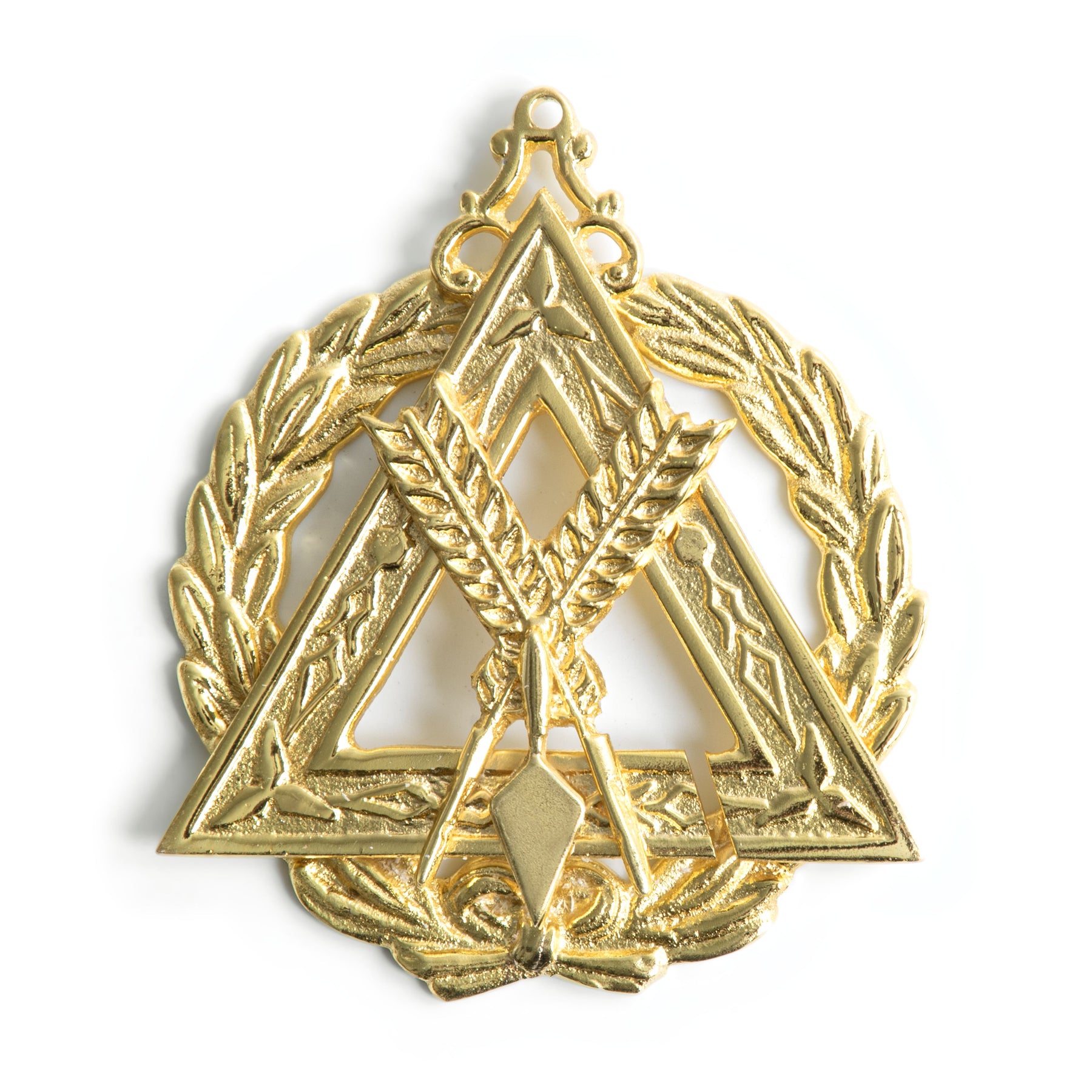 Grand Recorder Royal & Select Masters Officer Collar Jewel - Gold Plated - Bricks Masons