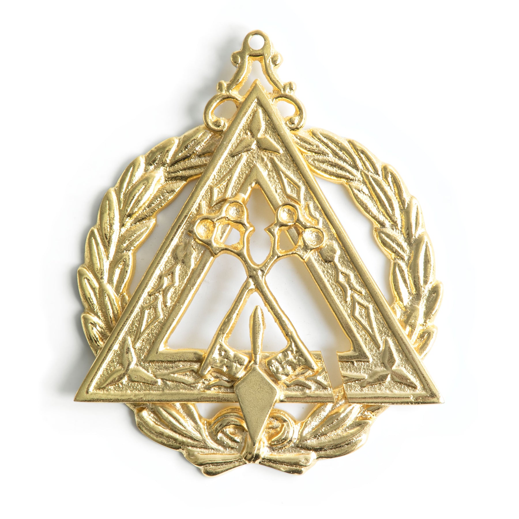 Grand Treasurer Royal & Select Masters Officer Collar Jewel - Gold Plated - Bricks Masons