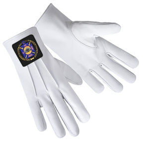 Knights Templar Commandery Glove - Leather With Black Patch - Bricks Masons