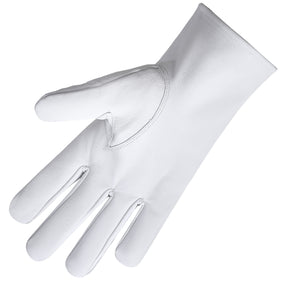 Knights Templar Commandery Glove - Leather With White Star Patch - Bricks Masons