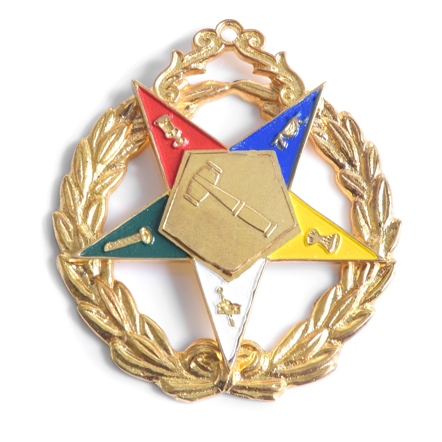 Grand Worthy Matron OES Officer Collar Jewel - Gold Plated - Bricks Masons