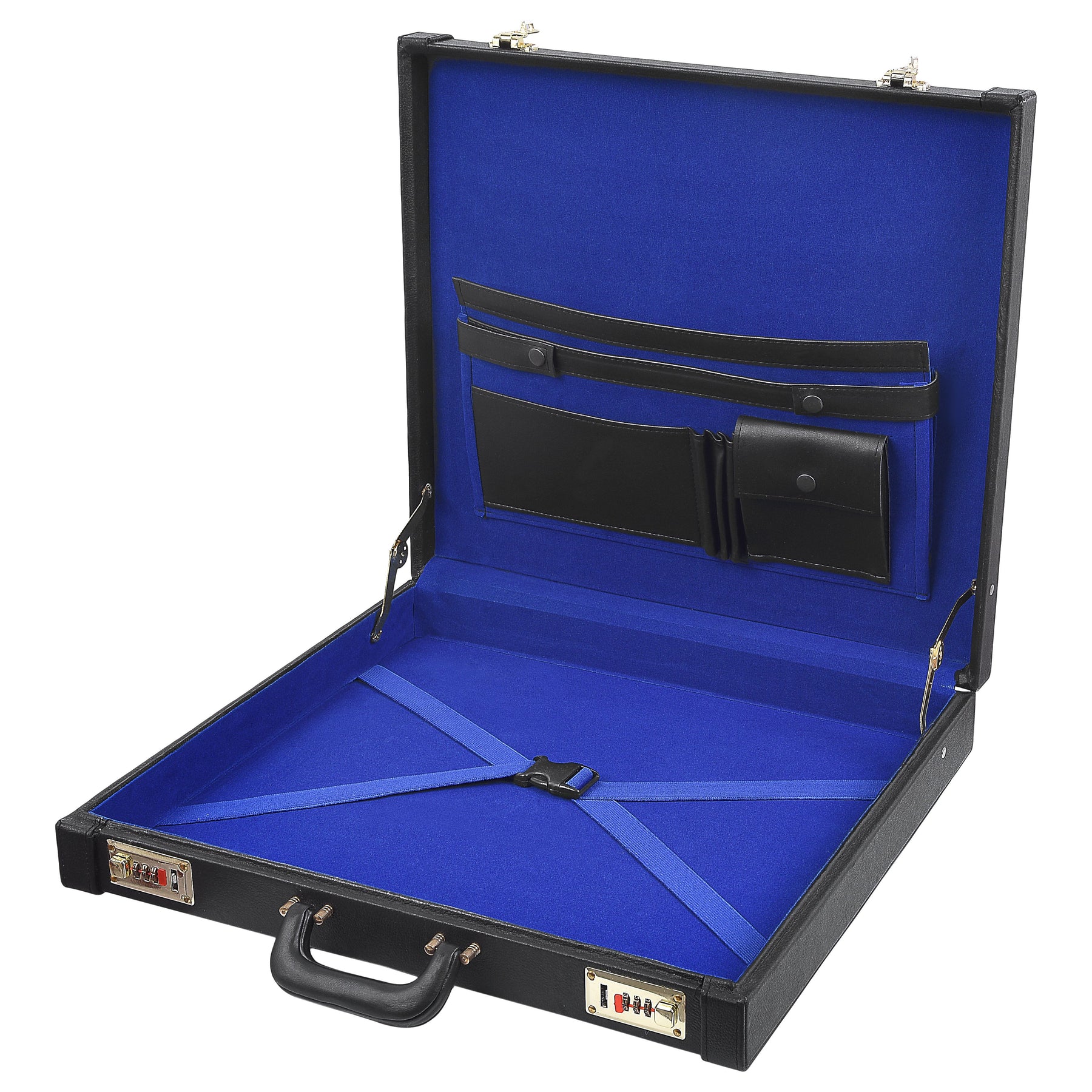 Master Mason Blue Lodge Apron Case - Black Briefcase Various Materials - Bricks Masons
