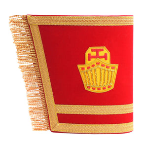 High Priest Royal Arch Chapter Cuff - Red Velvet With Gold Fringe - Bricks Masons