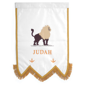 Judah Royal Arch Chapter Banner - Printed With Gold Braid & Fringe - Bricks Masons