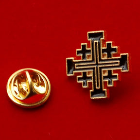 Knights Templar Commandery Brooch - Jerusalem Cross Alloy - Bricks Masons