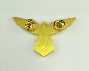 Master Mason Blue Lodge Brooch - Gold Plated Eagle Shape - Bricks Masons
