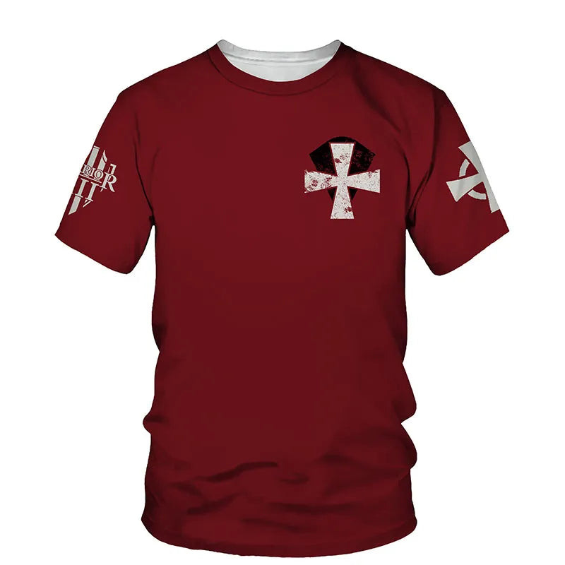 Knights Templar Commandery T-Shirt - Warrior Cross 3D Printed | Bricks ...