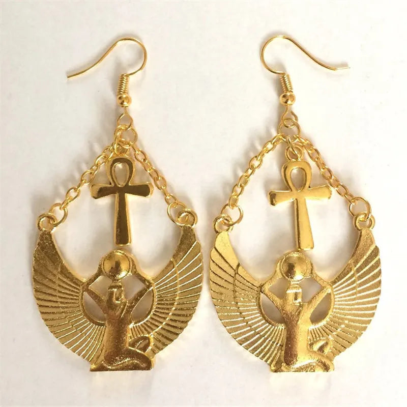 Ancient Egypt Earring - Zinc Alloy Goddess Isis - Bricks Masons