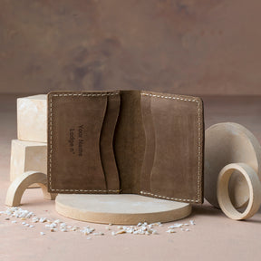 Past Master Blue Lodge California Regulation Wallet - Handmade Leather
