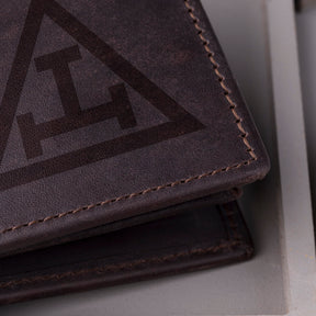 Royal Arch Chapter Wallet - Handmade Leather - Bricks Masons