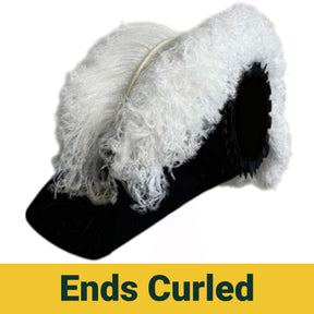 Line Officer Knights Templar Illinois Regulation Chapeau - All White Plumes - Bricks Masons